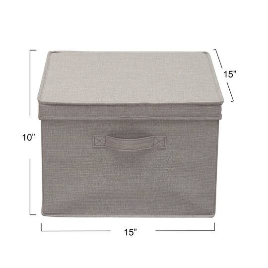 Household Essentials Canvas Storage Boxes with Lids